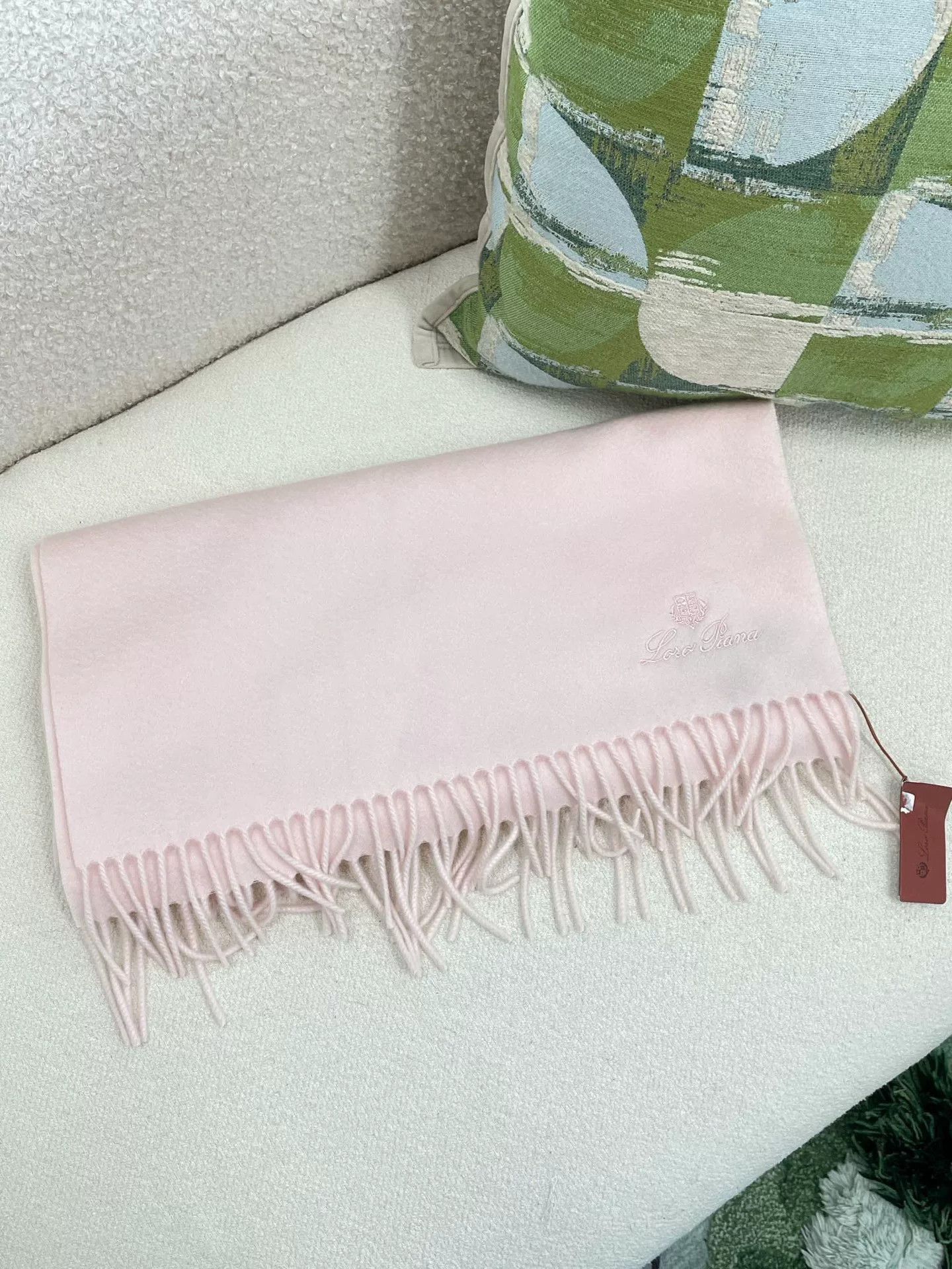 Loro Piana Loro Piana Pink Cashmere Scarf Size ONE SIZE - 2 Thumbnail