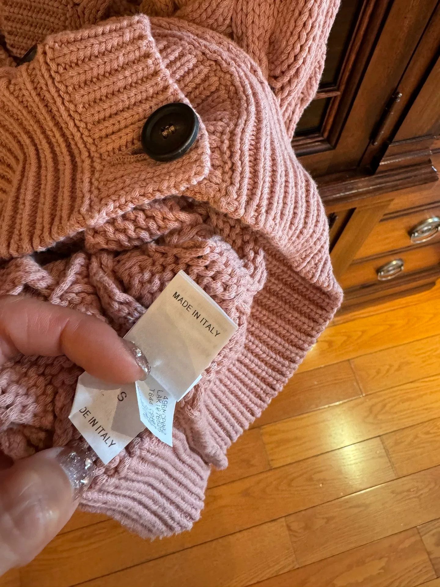 Brunello Cucinelli Brunello Cucinelli Pink Knit Cardigan S Size US S / EU 44-46 / 1 - 5 Thumbnail