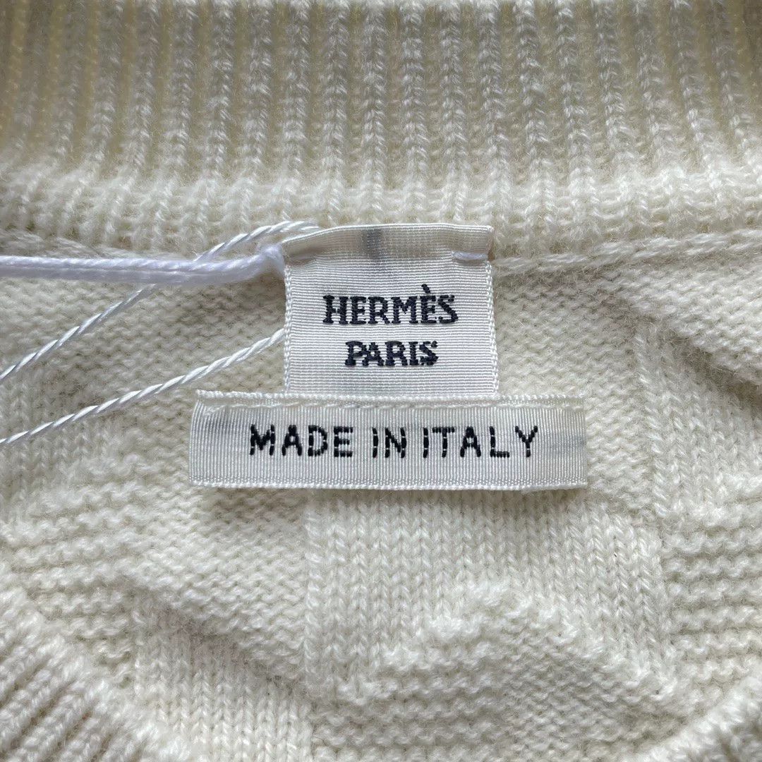 Hermes Hermes FW21 White Wool Sweater Women's Size US S / EU 44-46 / 1 - 7 Thumbnail