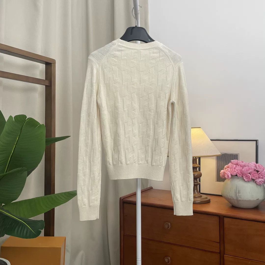 Hermes Hermes FW21 White Wool Sweater Women's Size US S / EU 44-46 / 1 - 2 Thumbnail