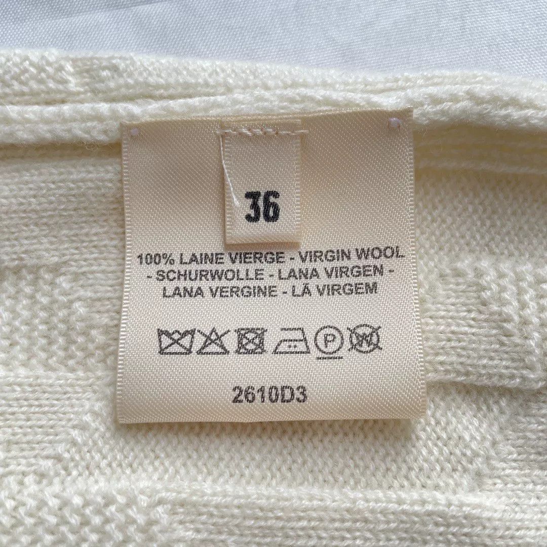 Hermes Hermes FW21 White Wool Sweater Women's Size US S / EU 44-46 / 1 - 8 Thumbnail