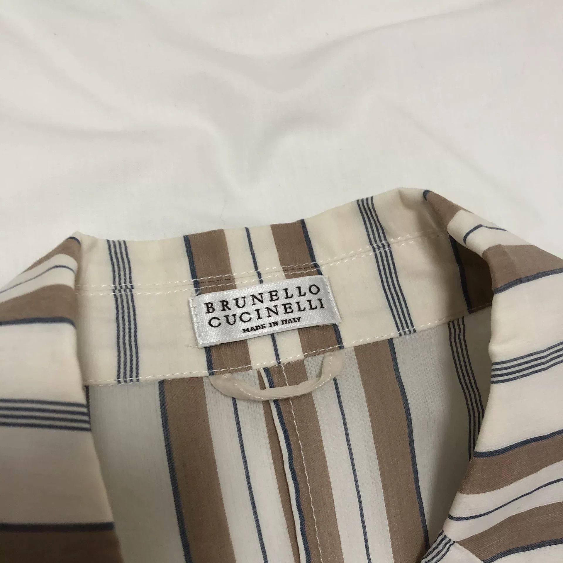 Brunello Cucinelli Brunello Cucinelli Striped Blazer M Size US M / EU 48-50 / 2 - 2 Thumbnail