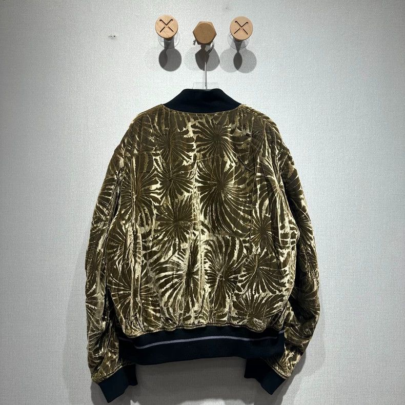 Haider Ackermann Haider Ackermann Gold Floral Velvet Bomber Size US M / EU 48-50 / 2 - 2 Thumbnail