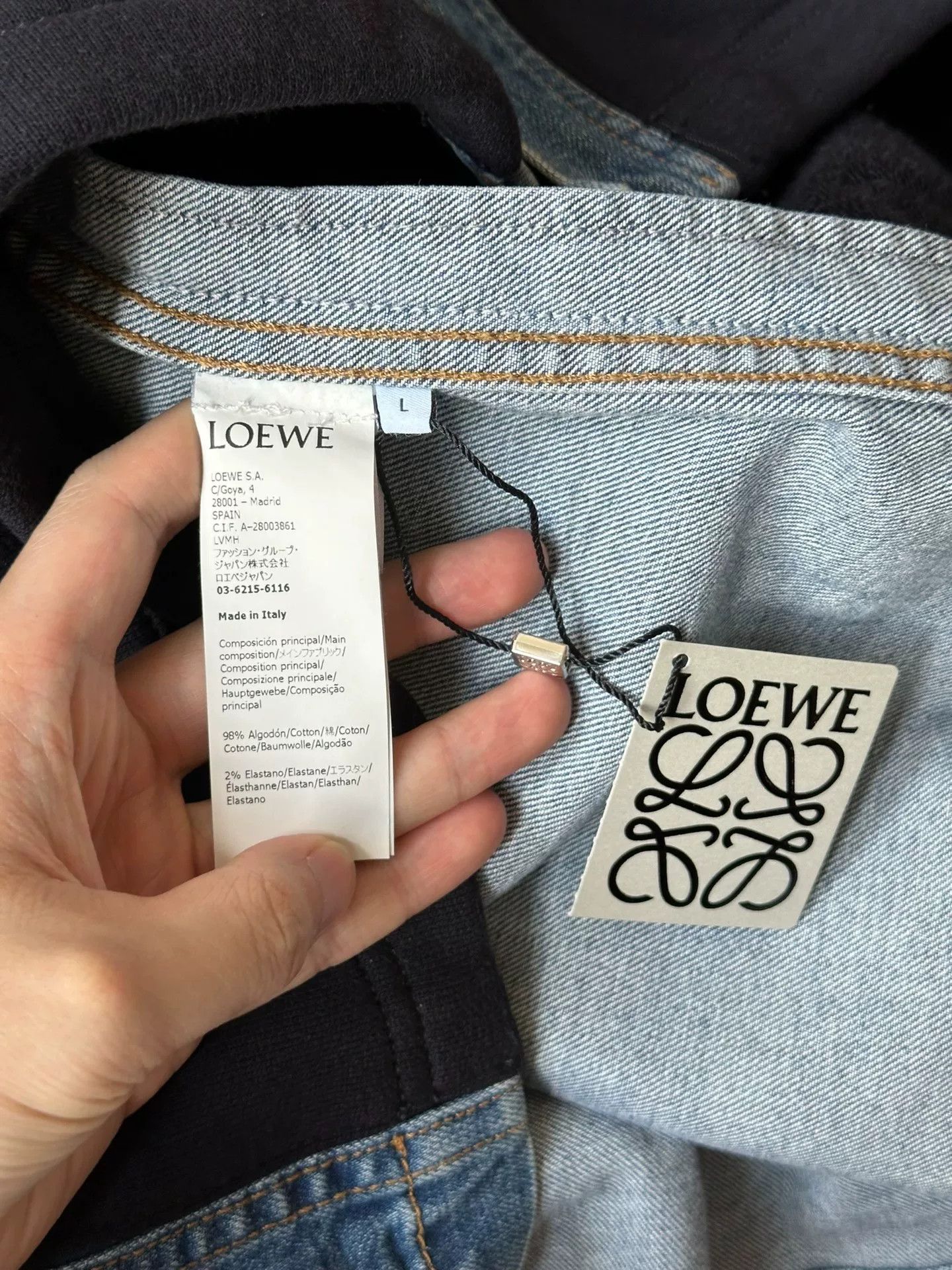 Loewe Loewe Denim Paneled Jacket Size US L / EU 52-54 / 3 - 4 Thumbnail
