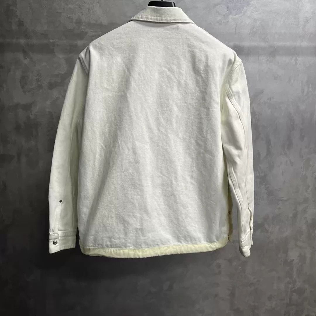 Dior Dior White Denim Zip-Up Jacket Size US L / EU 52-54 / 3 - 2 Thumbnail
