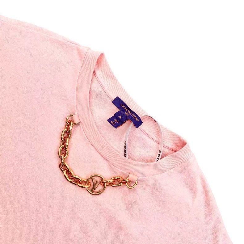 Louis Vuitton Louis Vuitton Pink Logo Short Sleeve Top Size US XL / EU 56 / 4 - 3 Thumbnail