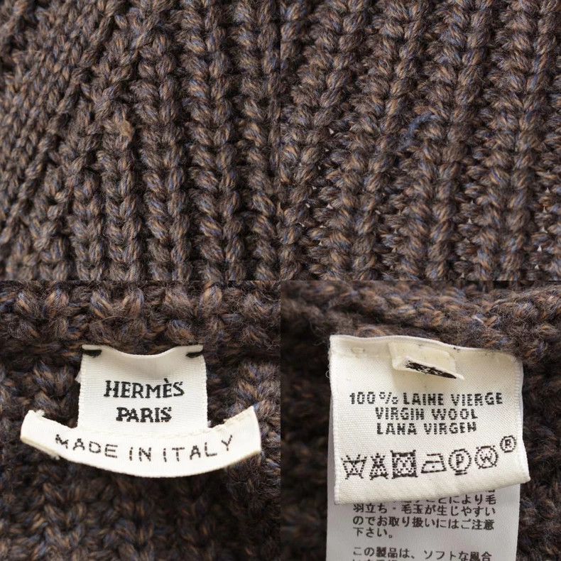 Hermes Hermes Brown Wool Crewneck Knit Sweater Size US S / EU 44-46 / 1 - 7 Thumbnail