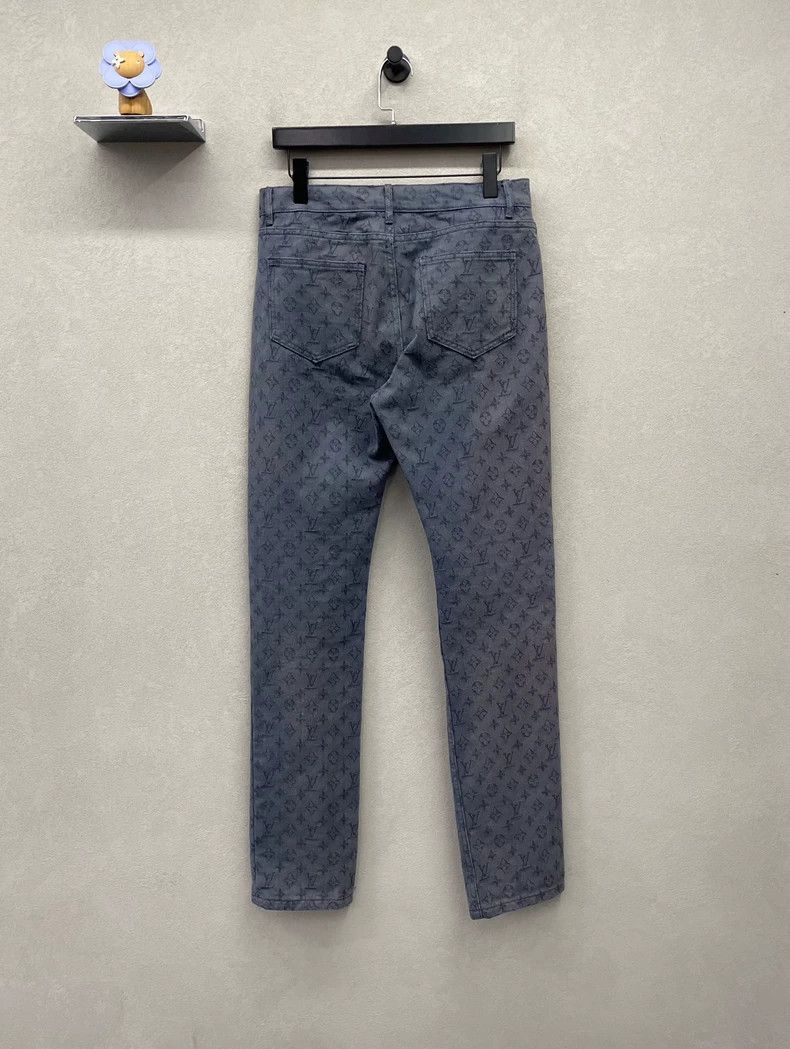 Louis Vuitton LV Blue Monogram Denim Jeans Size US 30 / EU 46 - 2 Thumbnail