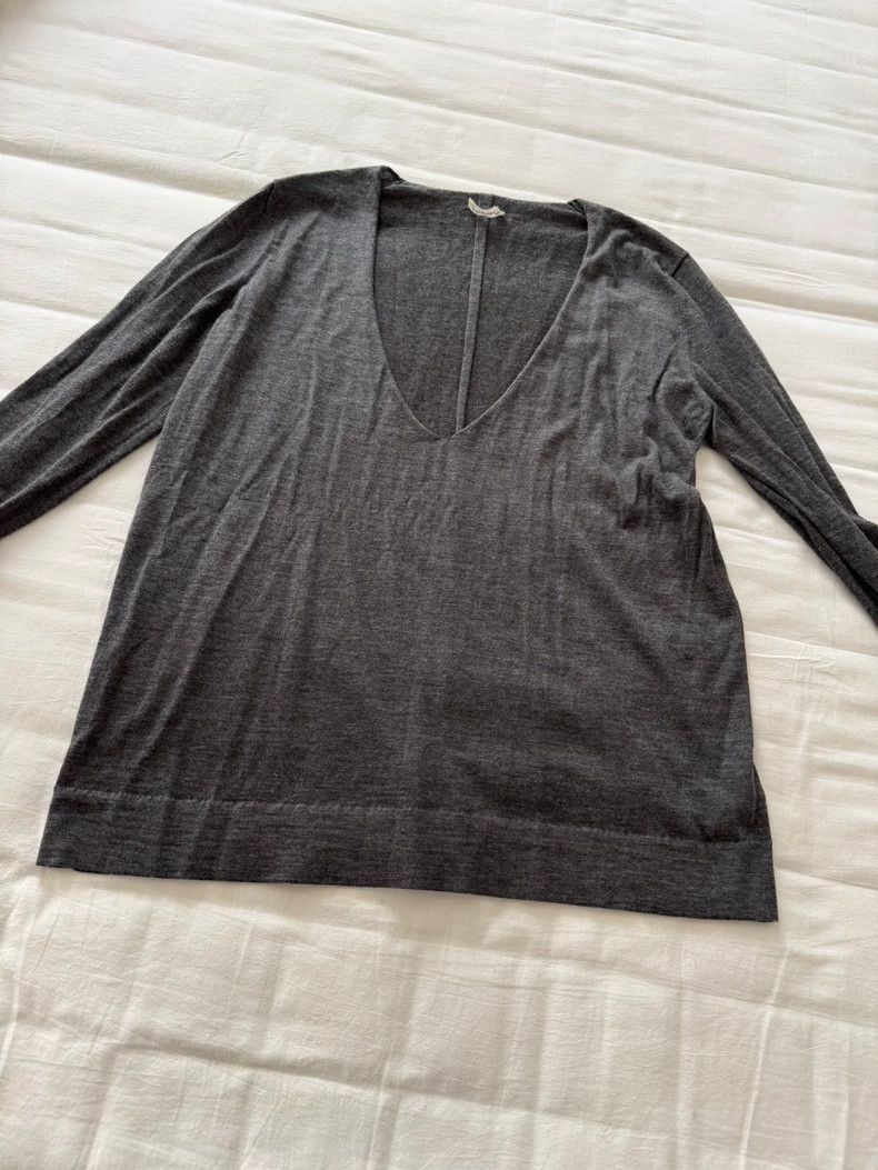 The Row Cashmere Silk Scarf Wrap Top Size US M / EU 48-50 / 2 - 2 Thumbnail