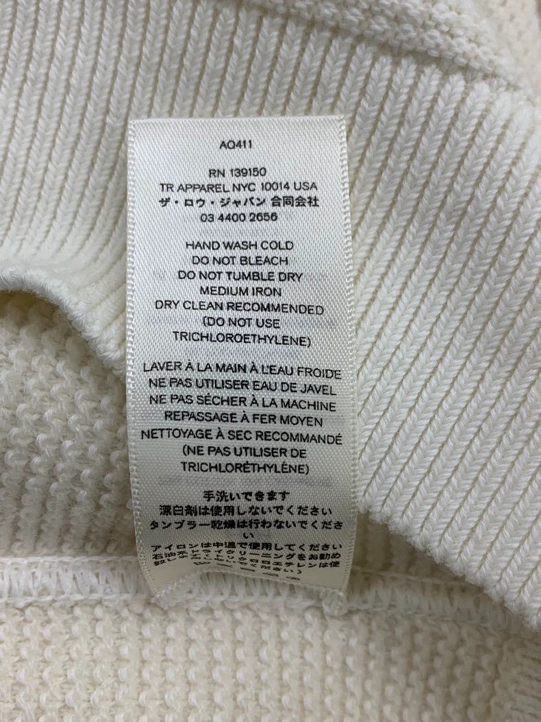 The Row The Row White Waffle Henley Sweater XS Size US XS / EU 42 / 0 - 6 Thumbnail