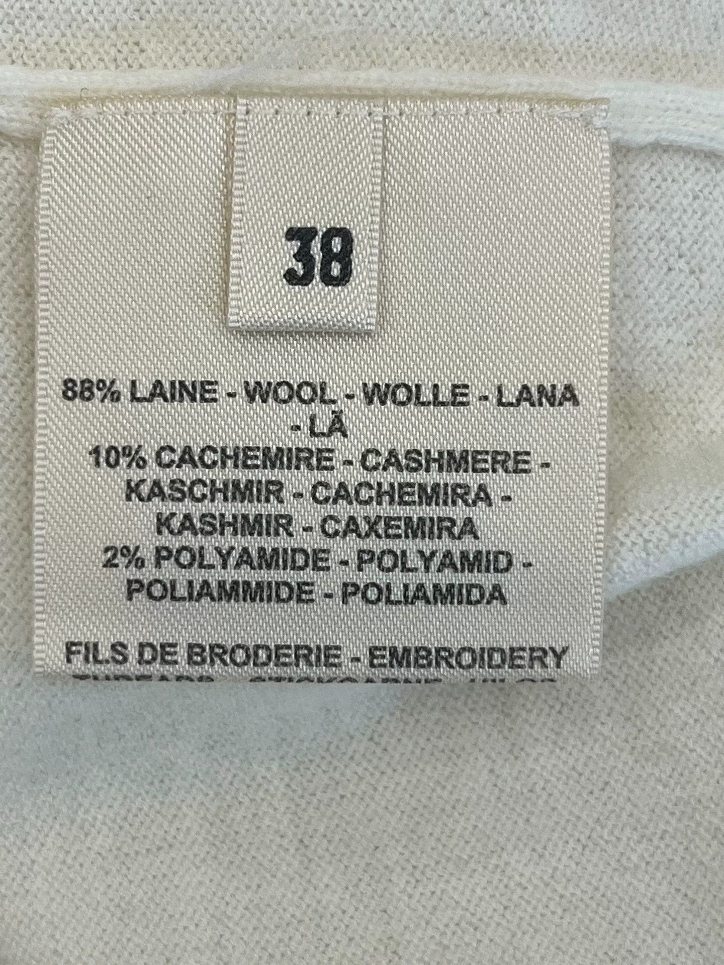 Hermes Off-White Knit Sweater Size 38