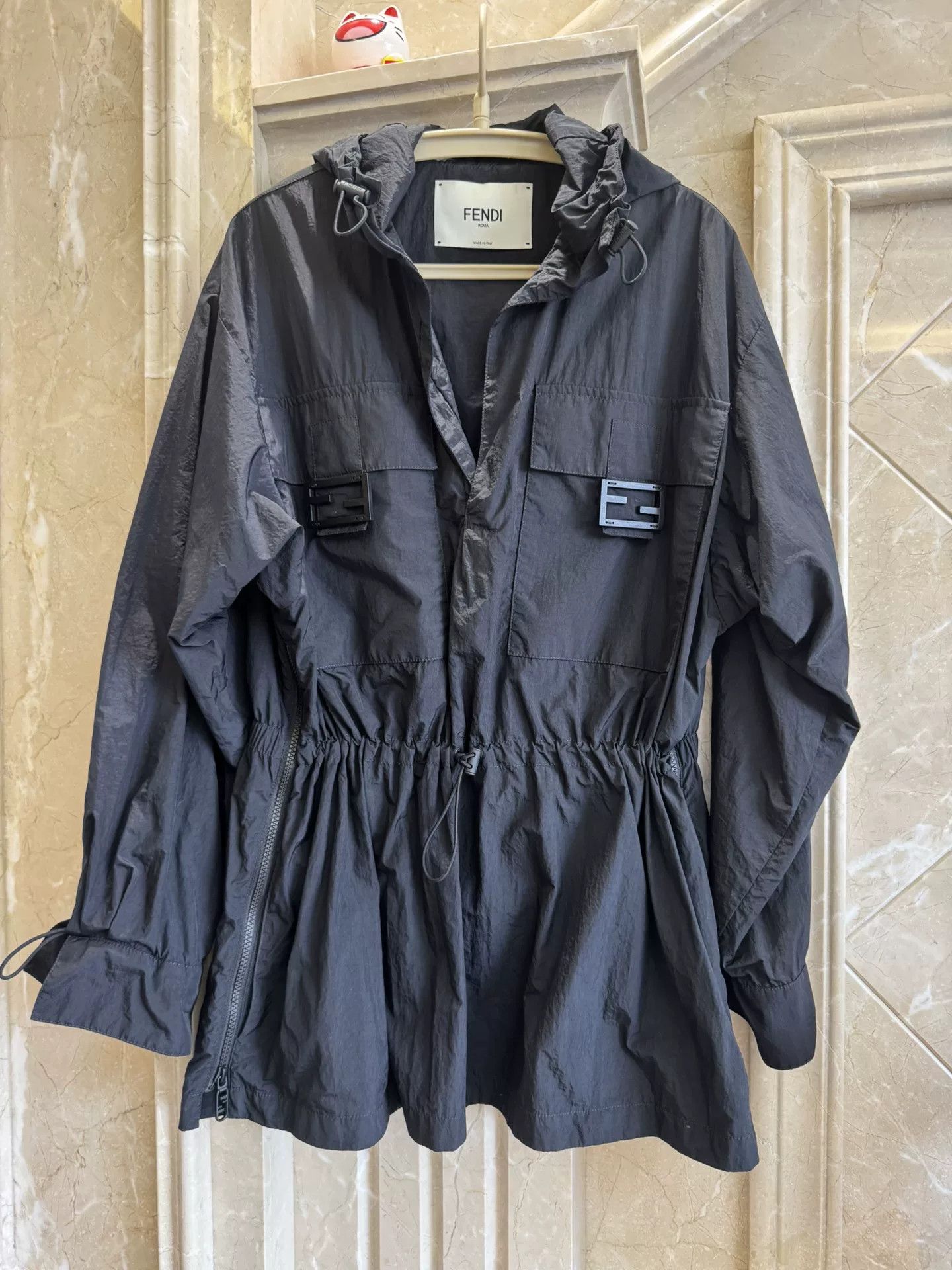 Fendi FENDI Black Hooded Jacket M Size US M / EU 48-50 / 2 - 9 Thumbnail