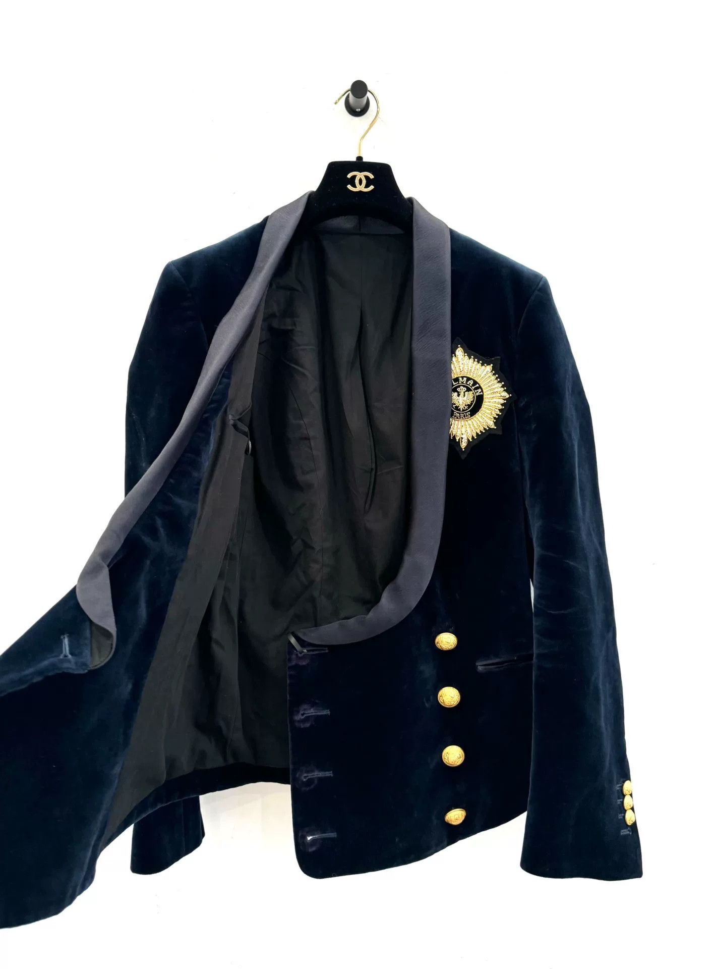 Balmain Balmain Baroque Military Blue Blazer Size US S / EU 44-46 / 1 - 4 Thumbnail