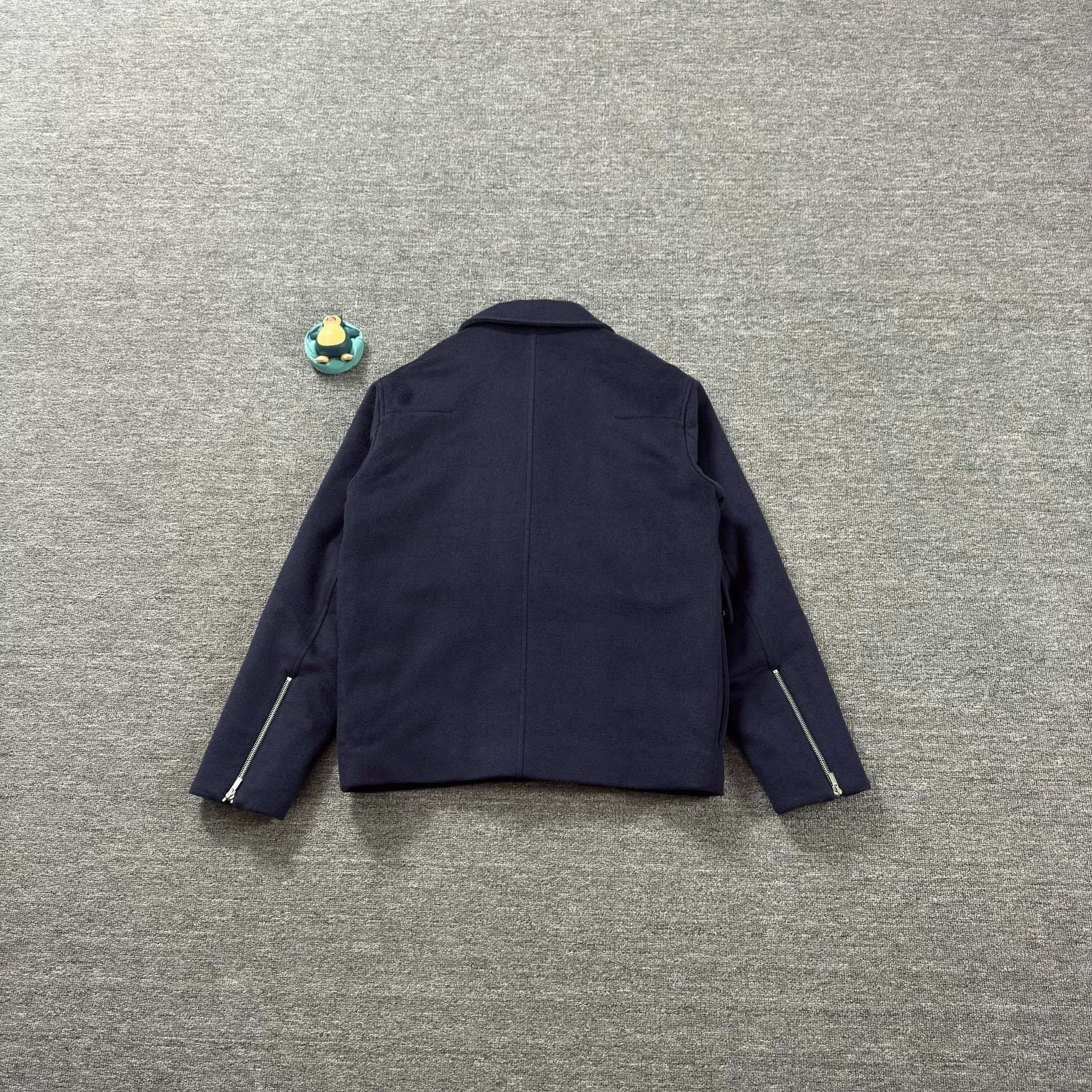 Dior Dior Navy Lapel Cashmere Coat Size US M / EU 48-50 / 2 - 8 Thumbnail