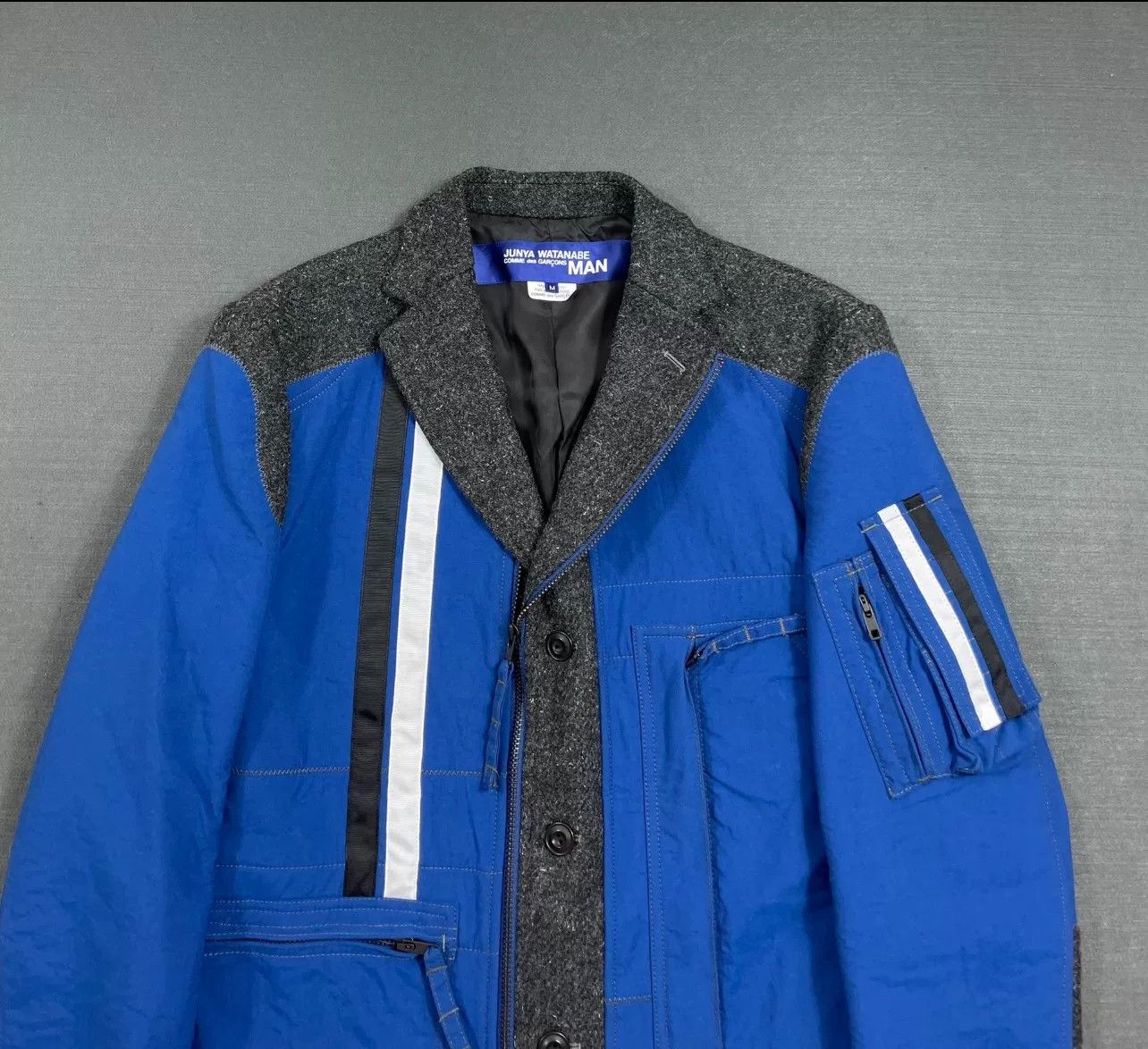 Junya Watanabe blue-gray wool blend jacket by junya watanabe Size US M / EU 48-50 / 2 - 5 Thumbnail