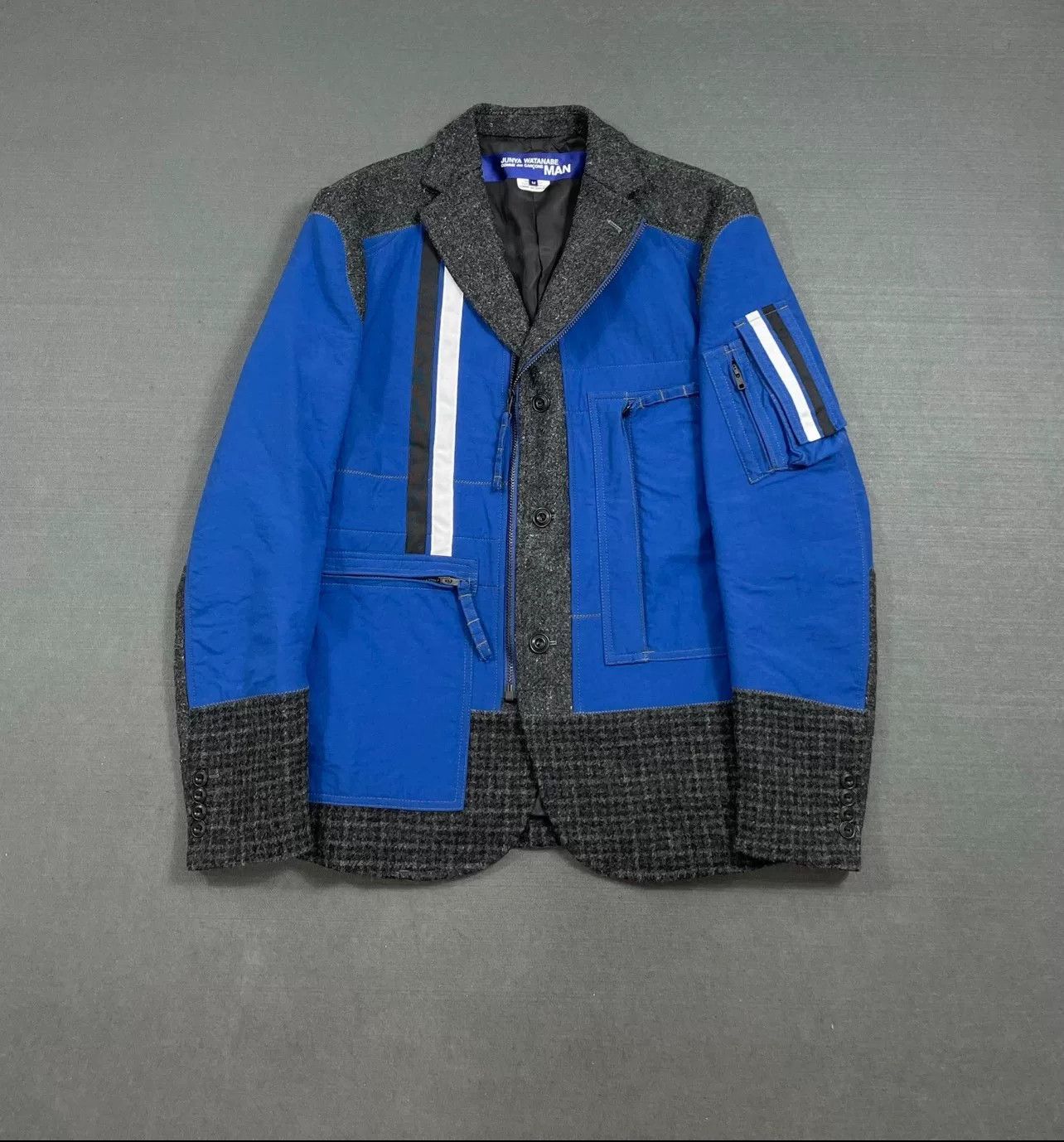 Junya Watanabe blue-gray wool blend jacket by junya watanabe Size US M / EU 48-50 / 2 - 2 Thumbnail