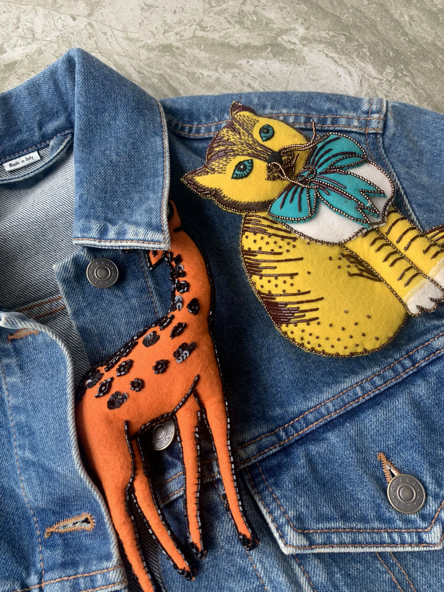 Gucci gucci animal denim jacket size 38 Size US M / EU 48-50 / 2 - 4 Thumbnail