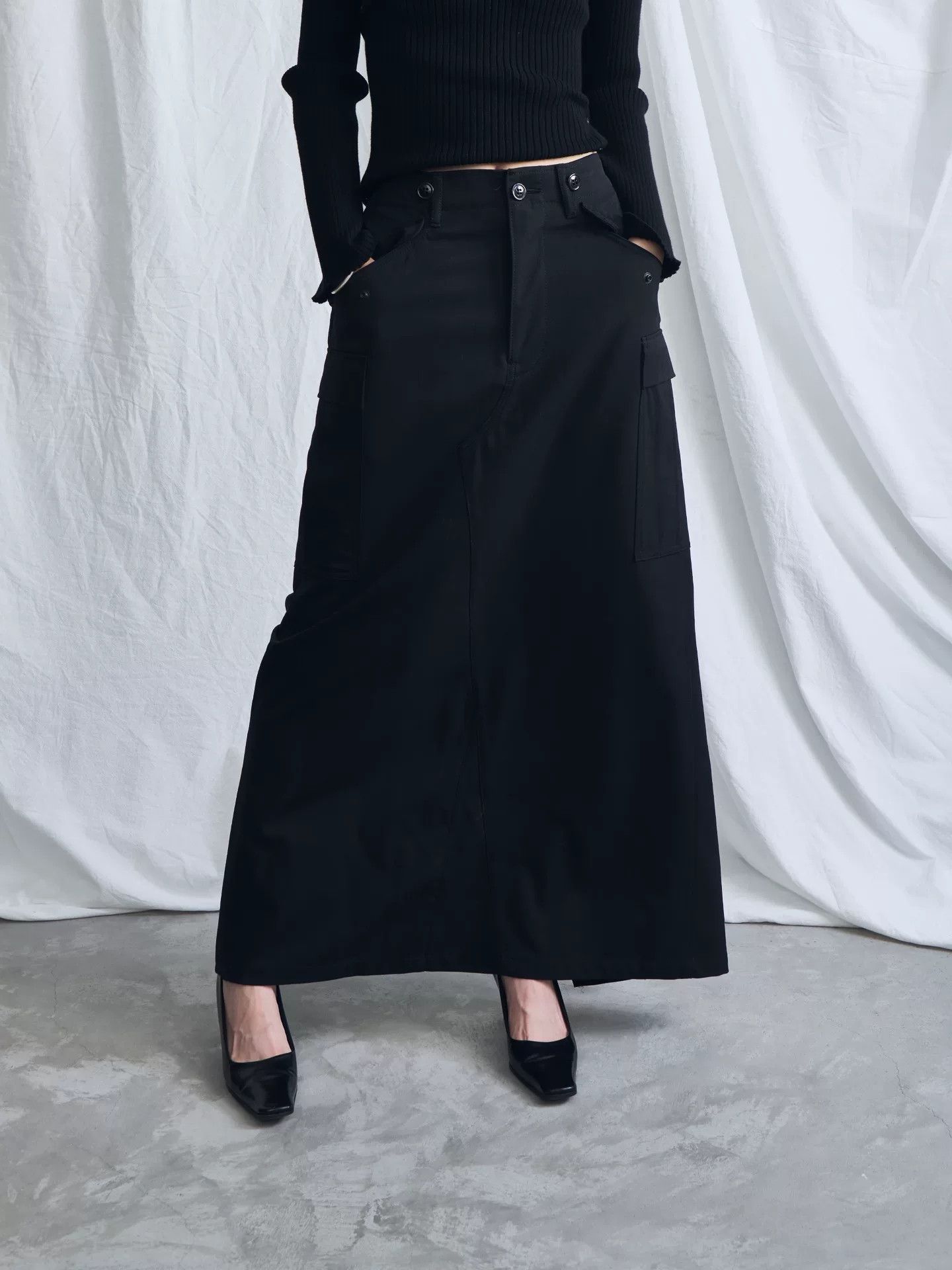 Junya Watanabe junya watanabe black structural work skirt Size 26" / US 2 / IT 38 - 3 Thumbnail