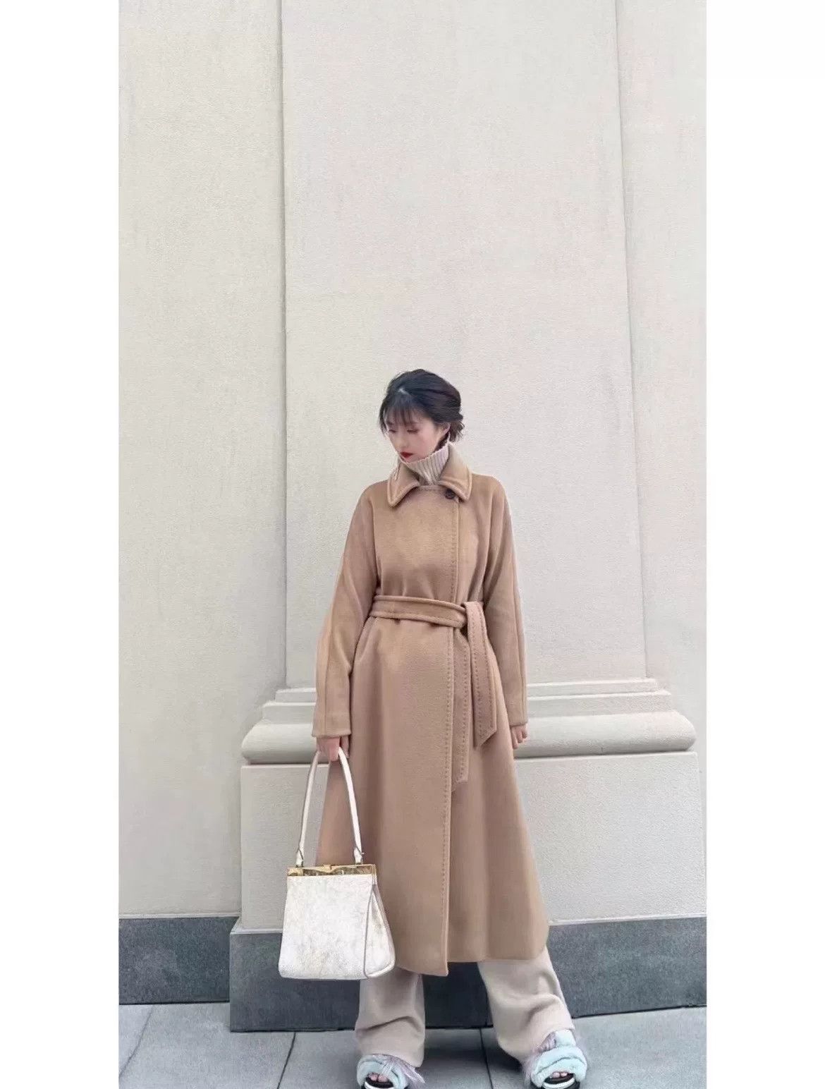 Max Mara Max Mara Handcrafted Wool Coat Camel Color Size US L / EU 52-54 / 3 - 6 Thumbnail