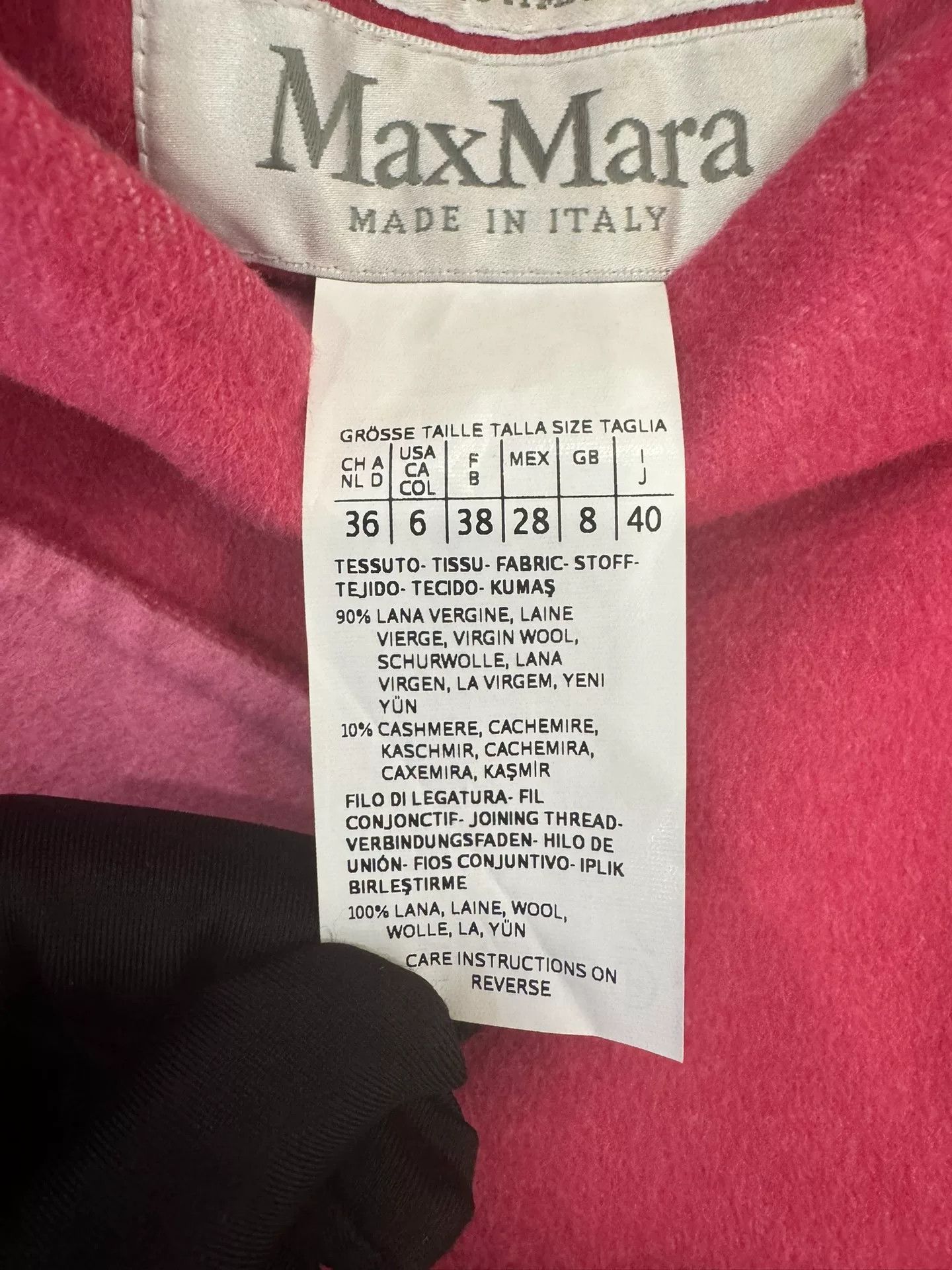 Max Mara maxmara pink cashmere double coat for women Size US M / EU 48-50 / 2 - 6 Thumbnail