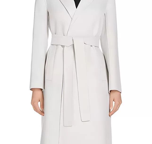 Max Mara white double-faced wool coat with belt Size US S / EU 44-46 / 1 - 4 Thumbnail