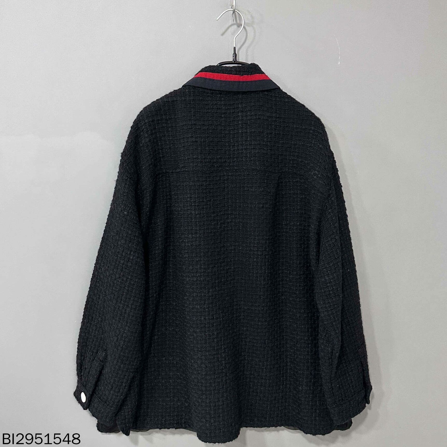 Miu Miu black and red woven wool jacket Miu Miu Size US L / EU 52-54 / 3 - 3 Thumbnail