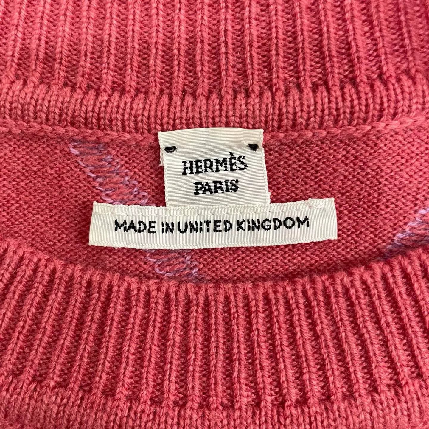 Hermes hermes pig nose print round neck sweater Size US S / EU 44-46 / 1 - 3 Thumbnail