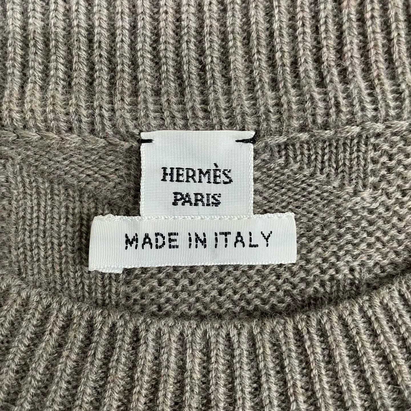 Hermes hermes short sleeve knit top in brown Size US S / EU 44-46 / 1 - 3 Thumbnail