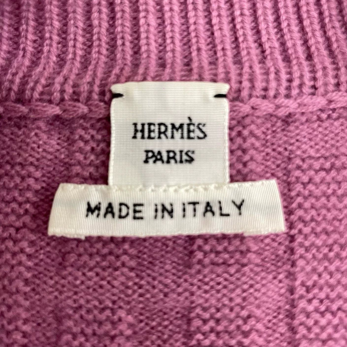 Hermes purple textured pullover sweater Size US M / EU 48-50 / 2 - 3 Thumbnail