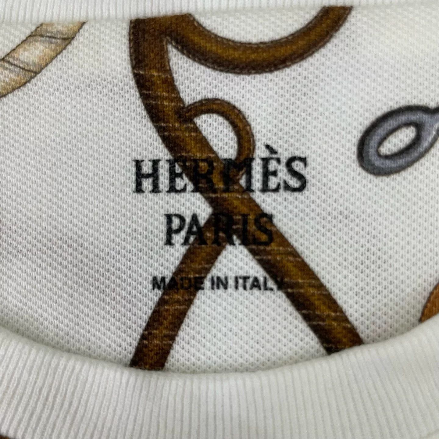 Hermes white printed short sleeve dress by hermes Size US M / EU 48-50 / 2 - 3 Thumbnail