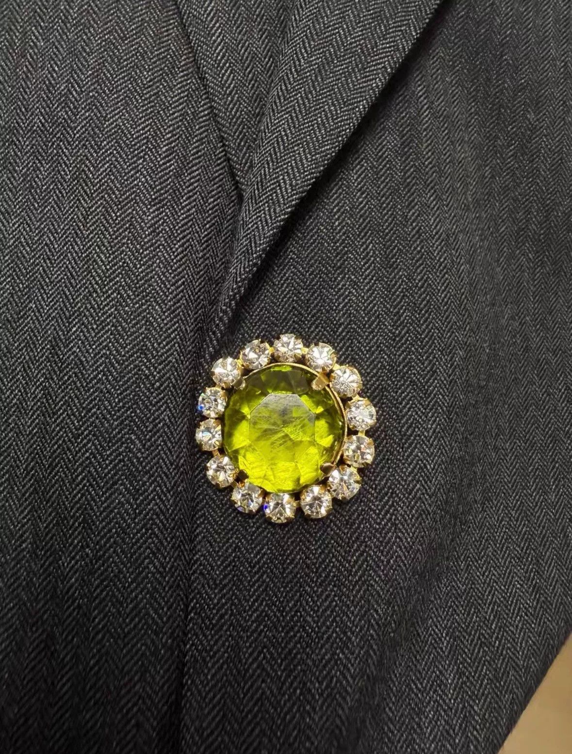 Dries Van Noten luxurious wool suit with gemstone buttons Size US L / EU 52-54 / 3 - 4 Thumbnail