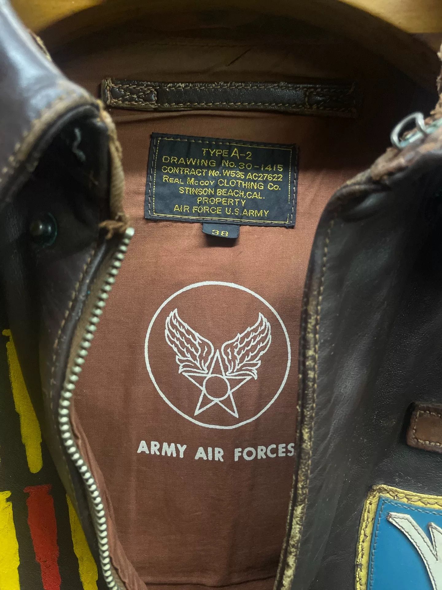 The Real McCoy's WWII Flying Tiger A-2 Flight Jacket Size US M / EU 48-50 / 2 - 5 Thumbnail