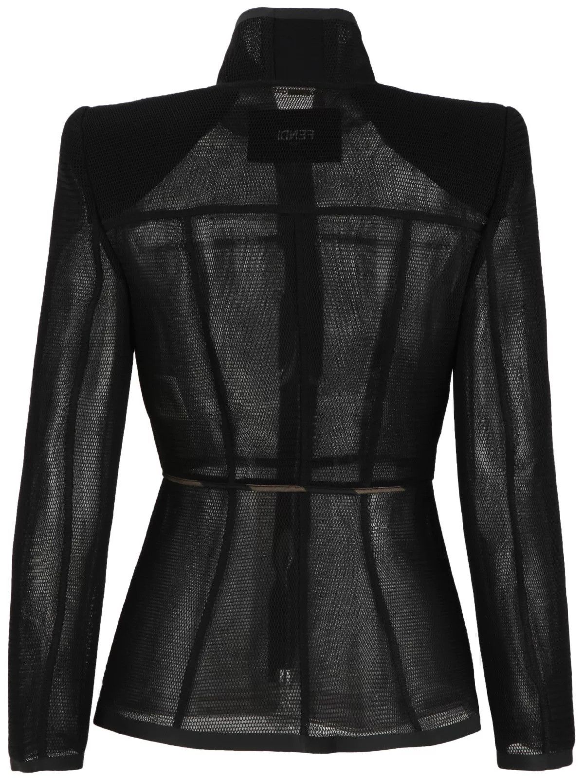 Fendi fendi perforated black outerwear jacket Size US M / EU 48-50 / 2 - 3 Thumbnail
