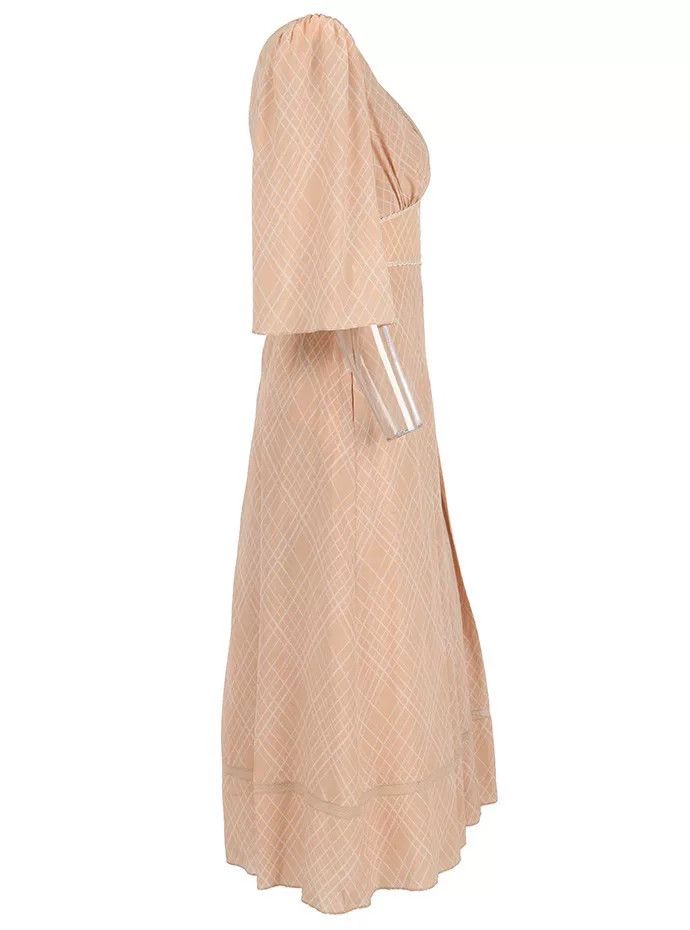 Fendi fendi pleated long sleeve dress in beige Size US M / EU 48-50 / 2 - 5 Thumbnail