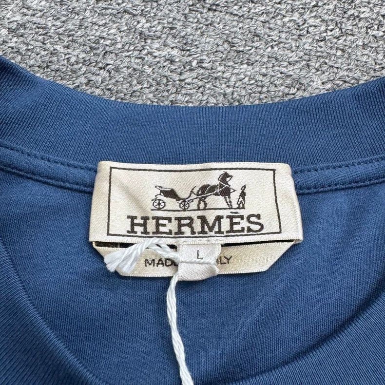 Hermes Hermes Horseshoe Print Short Sleeve Size US L / EU 52-54 / 3 - 2 Thumbnail