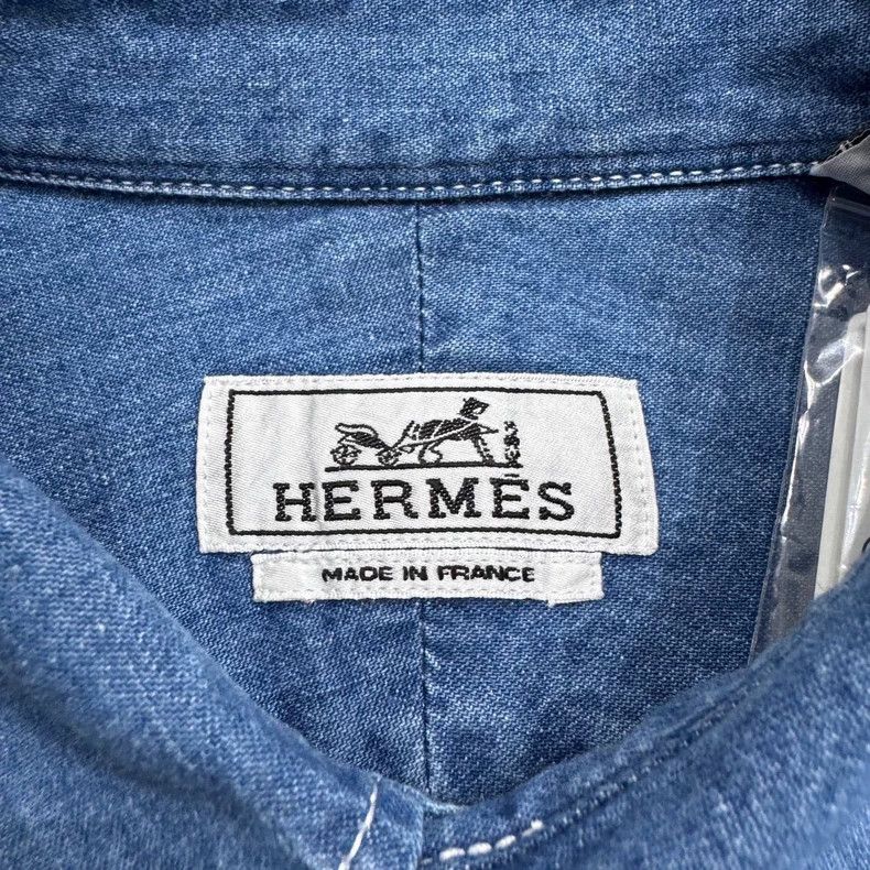 Hermes Hermes Denim Pocket Shirt Size US M / EU 48-50 / 2 - 2 Thumbnail