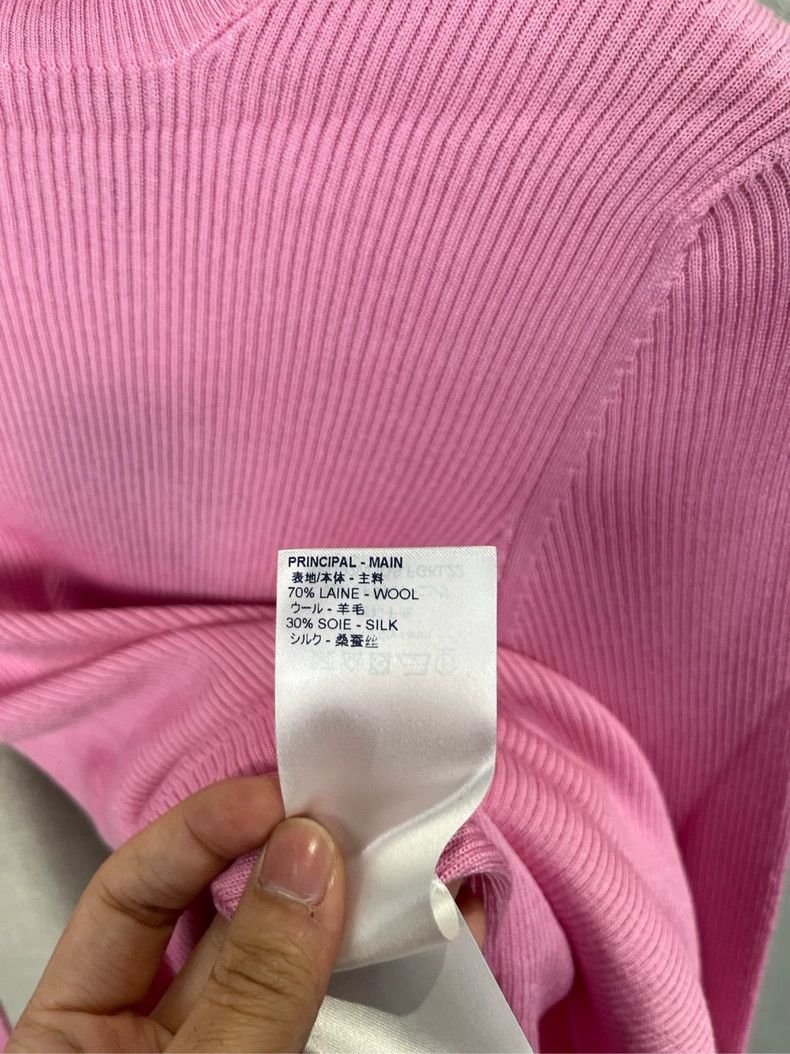 Louis Vuitton LV Pink Logo Turtleneck Knit Sweater Size US L / EU 52-54 / 3 - 6 Thumbnail