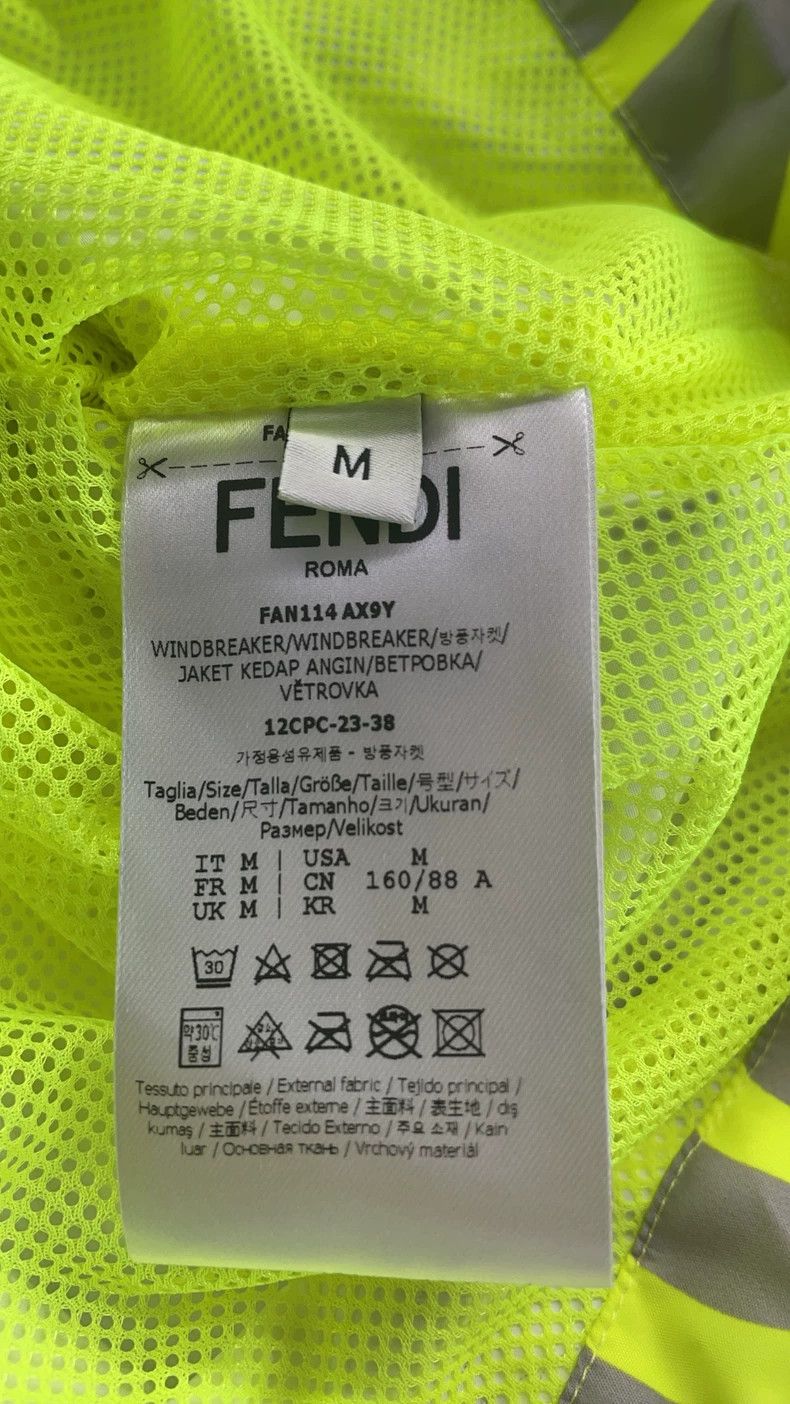Fendi Fendi Logo All-Over Print Neon Green Zipper Jacket Size US M / EU 48-50 / 2 - 4 Thumbnail