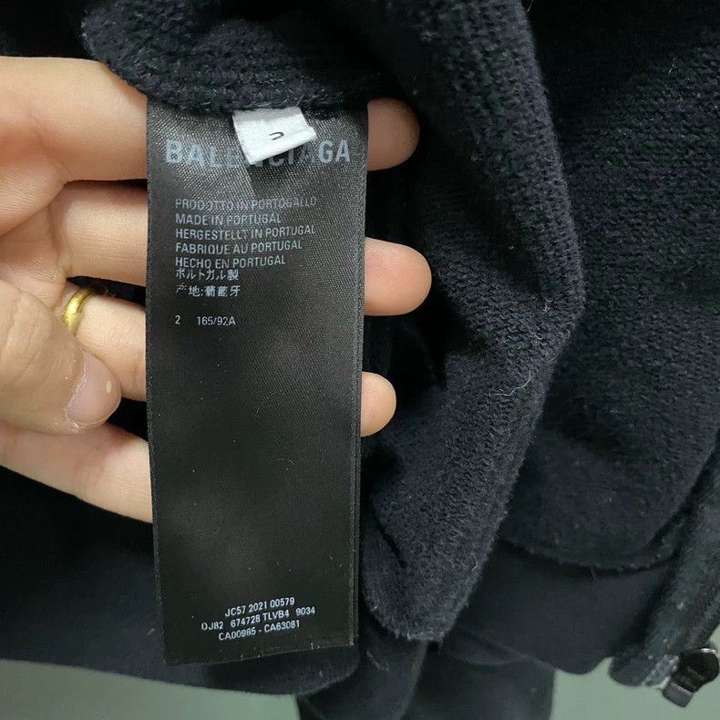 Balenciaga Balenciaga Black Logo Zip Hoodie Size US S / EU 44-46 / 1 - 5 Thumbnail