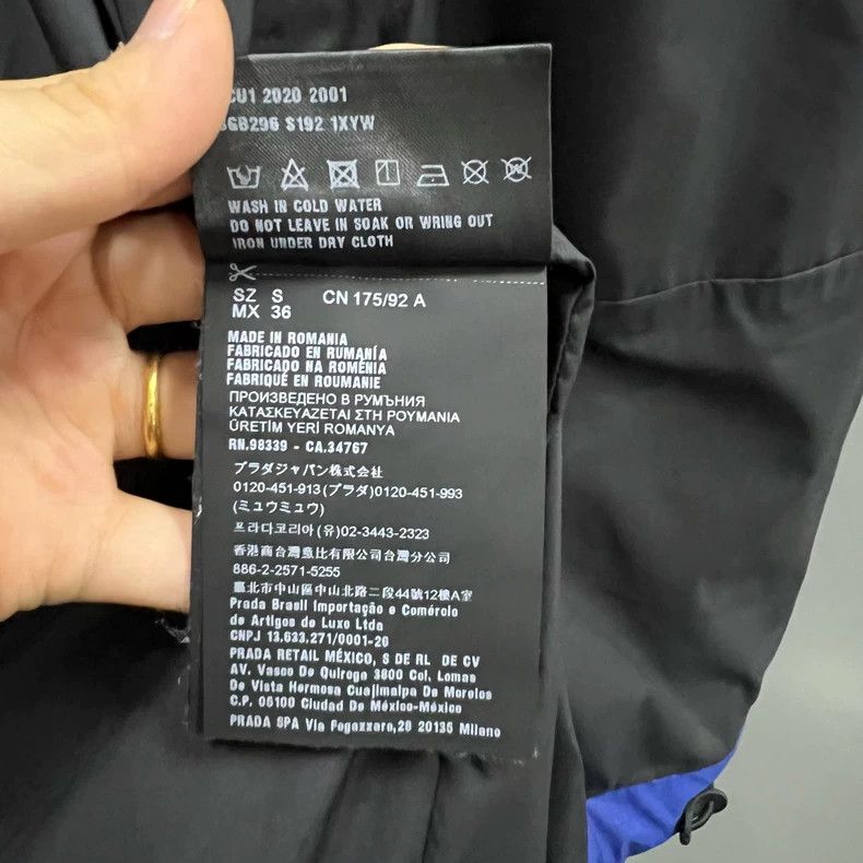 Prada PRADA Blue Hooded Jacket S Size US S / EU 44-46 / 1 - 4 Thumbnail
