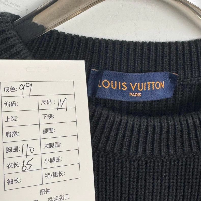 Louis Vuitton LV Classic Black Doll Knit Sweater M Size US M / EU 48-50 / 2 - 4 Thumbnail