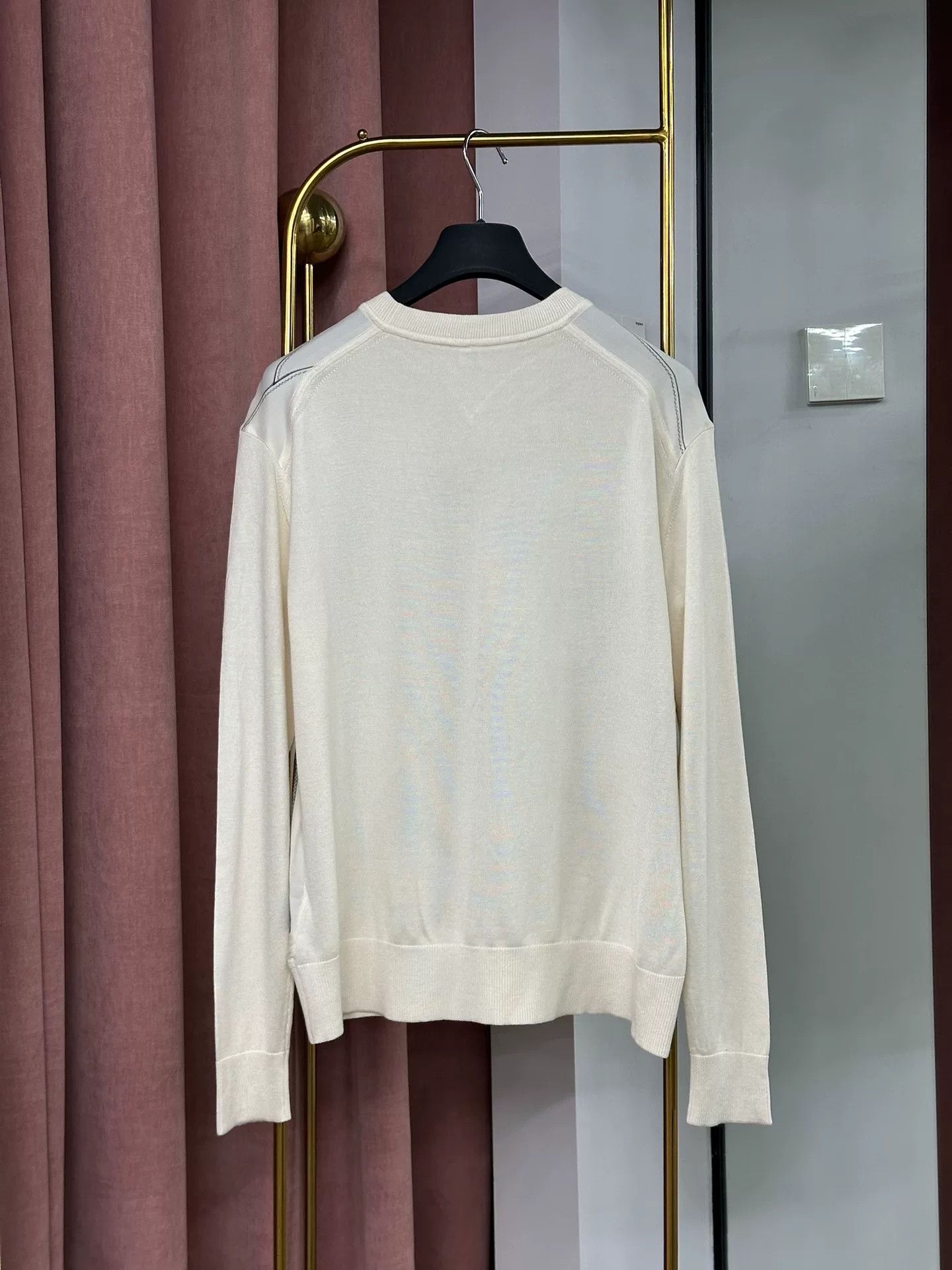 Hermes Hermes White Printed Silk Long Sleeve Top Size US XS / EU 42 / 0 - 3 Thumbnail