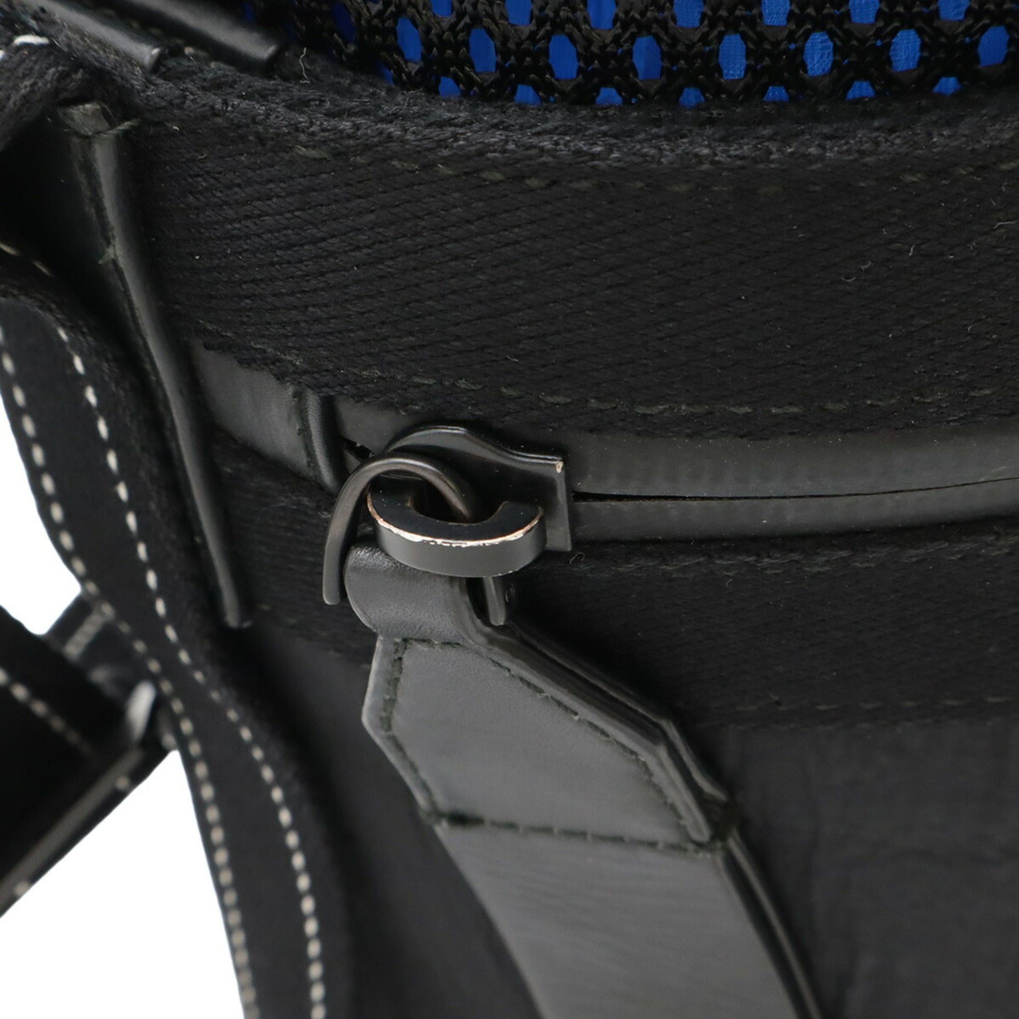 Bottega Veneta BOTTEGA VENETA shoulder bag, bucket drawstring mesh nylon, black, blue, 570185 Size ONE SIZE - 6 Thumbnail