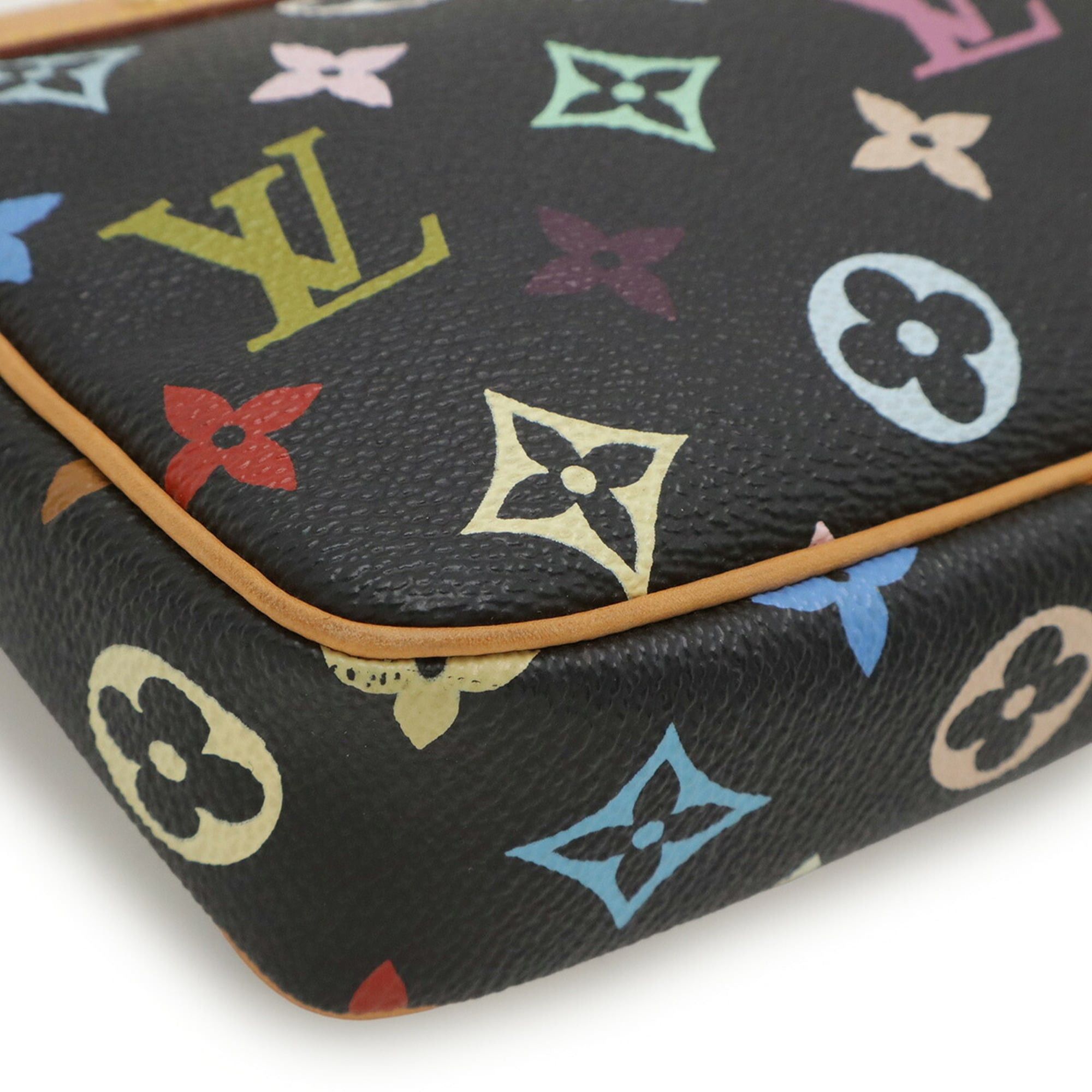 Louis Vuitton LOUIS VUITTON Monogram Multicolore Pochette Accessoires Pouch Noir Black M92648 Size ONE SIZE - 4 Thumbnail