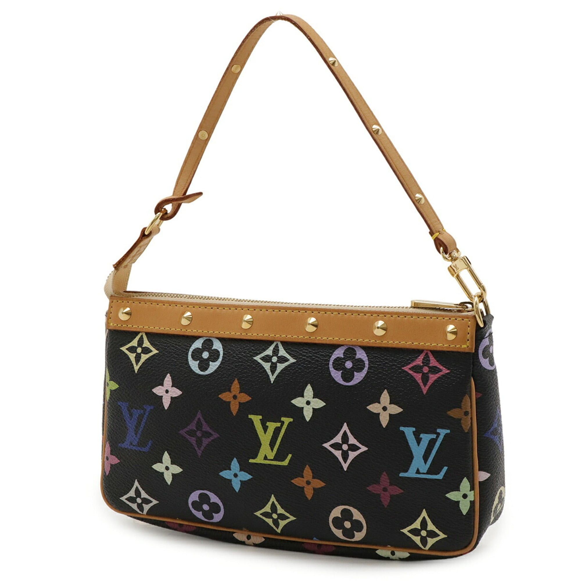Louis Vuitton LOUIS VUITTON Monogram Multicolore Pochette Accessoires Pouch Noir Black M92648 Size ONE SIZE - 3 Thumbnail