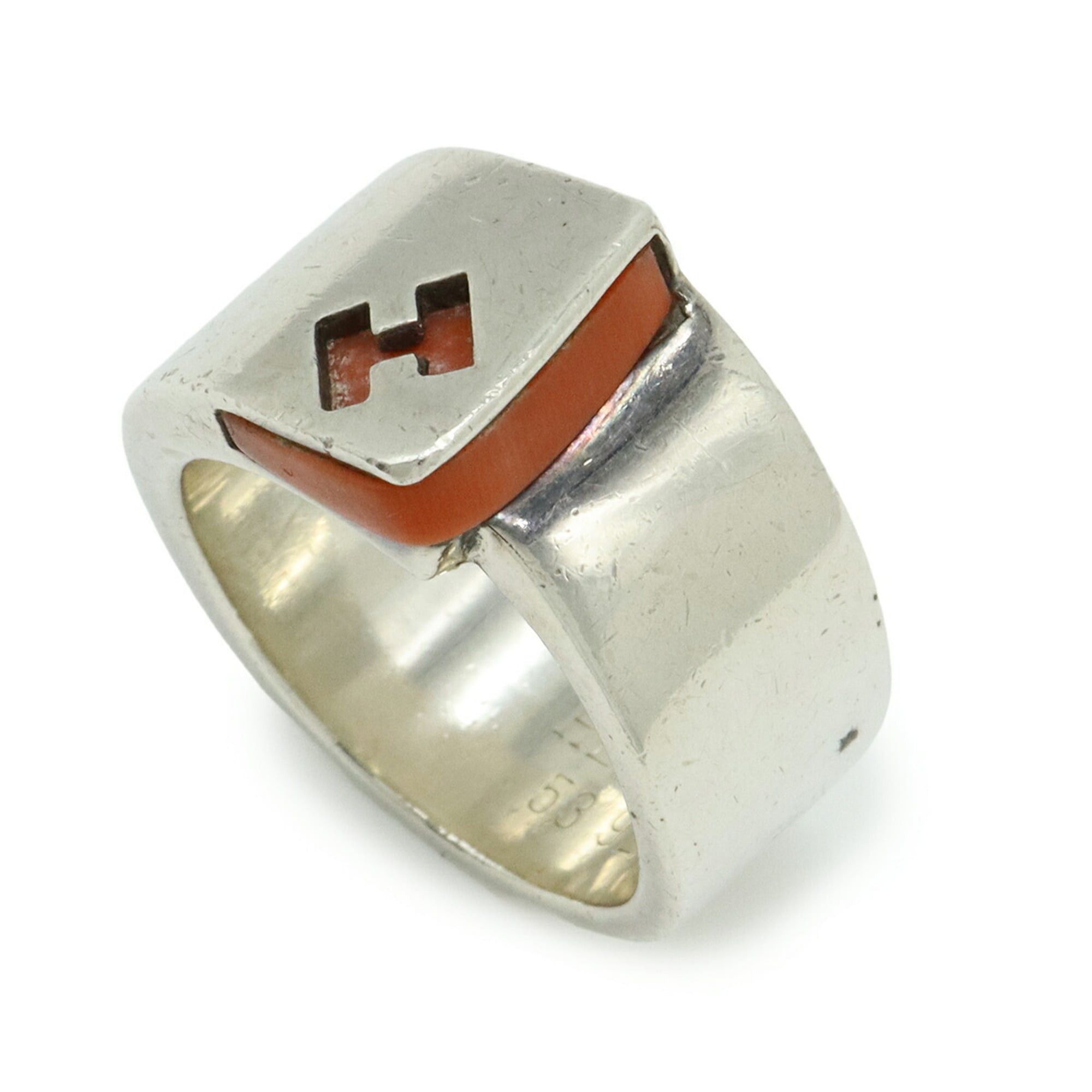 Hermes HERMES Candy Ring H SV925 Ag925 Silver Orange #53 (Japan Size 13) Size ONE SIZE - 3 Thumbnail