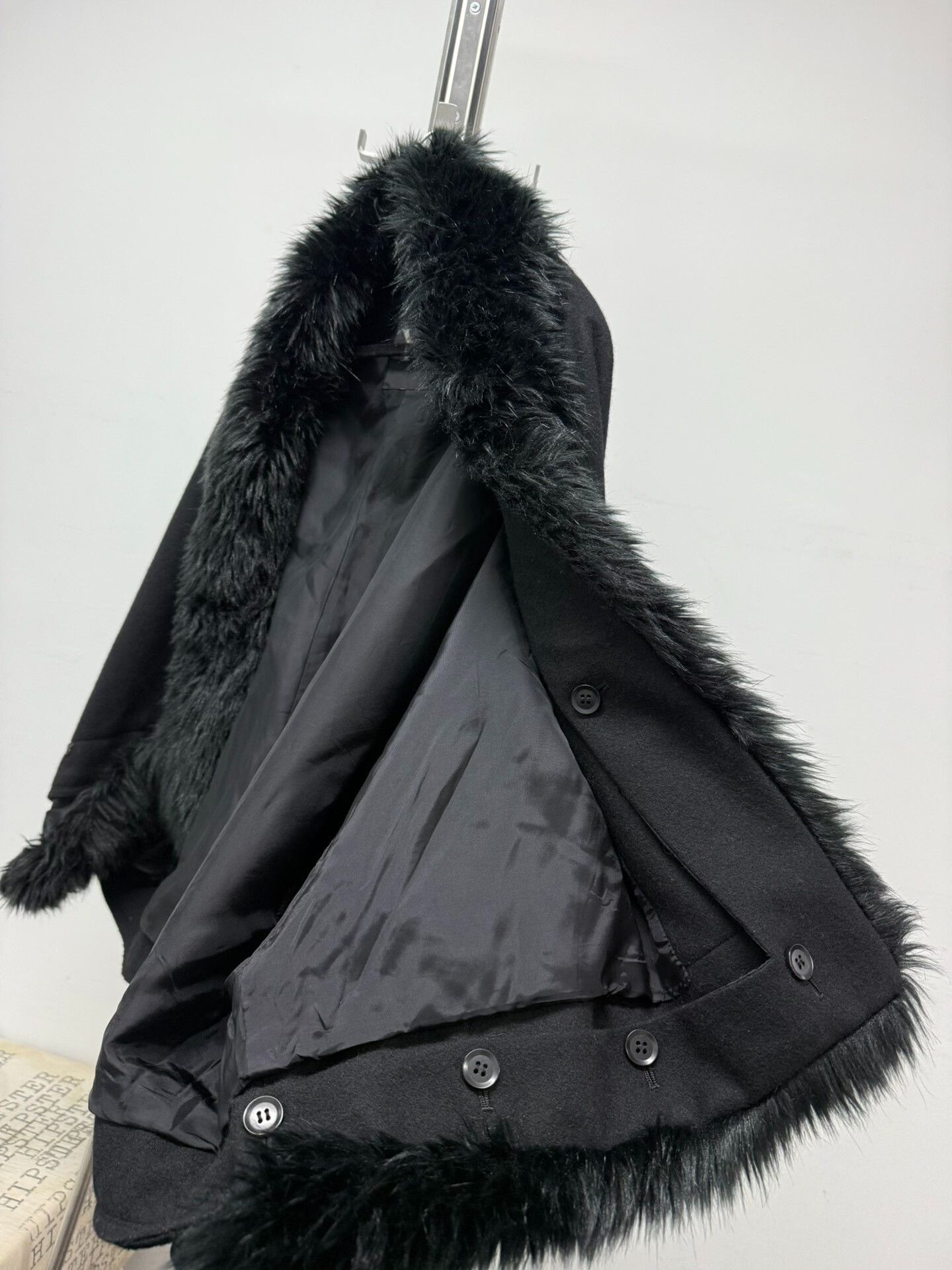 Yohji Yamamoto yohji yamamoto y's fur collar cape coat Size US M / EU 48-50 / 2 - 5 Thumbnail