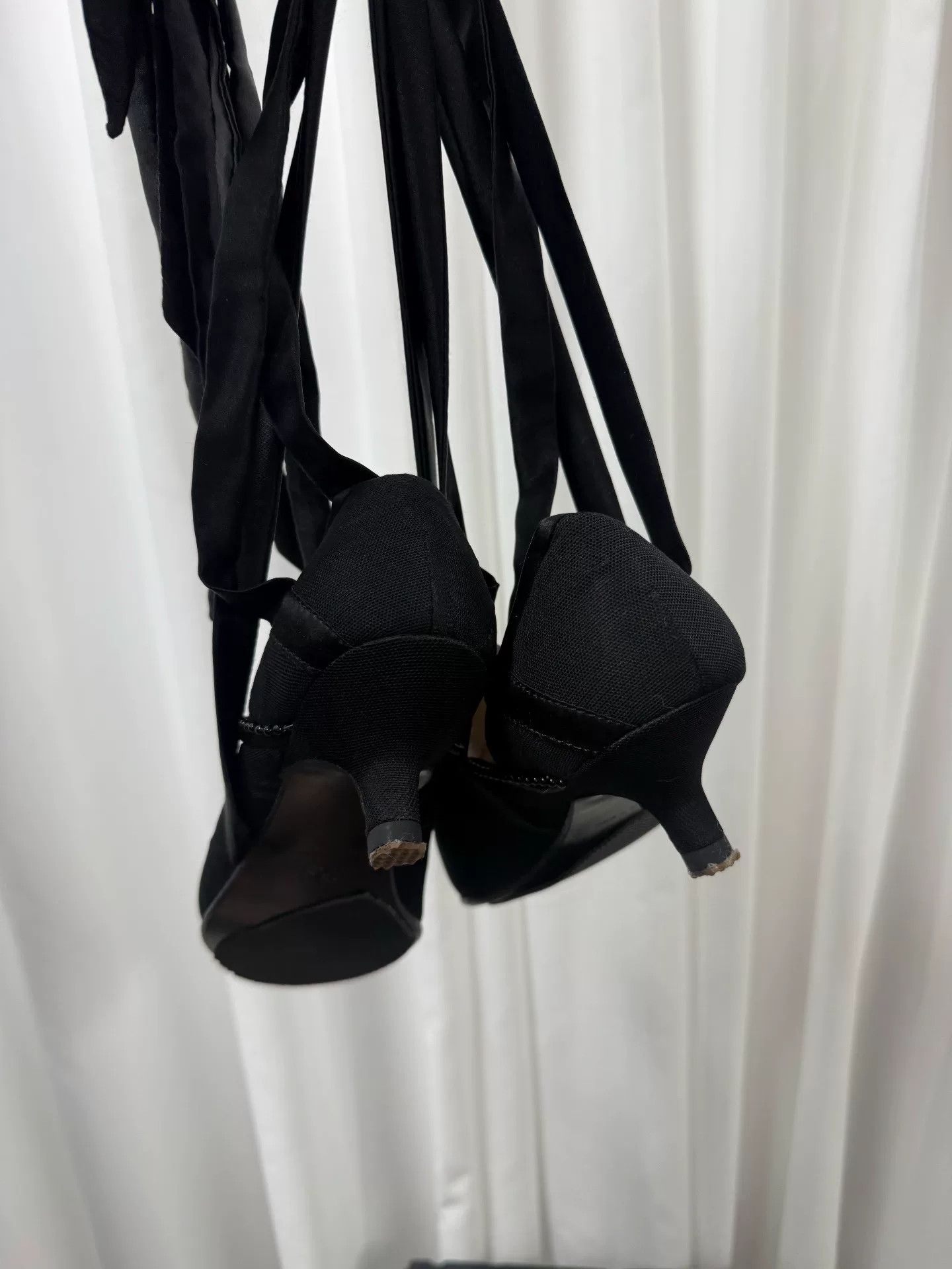 Comme des Garcons black pointed toe tie-up shoes Size US 8 / IT 38 - 4 Thumbnail
