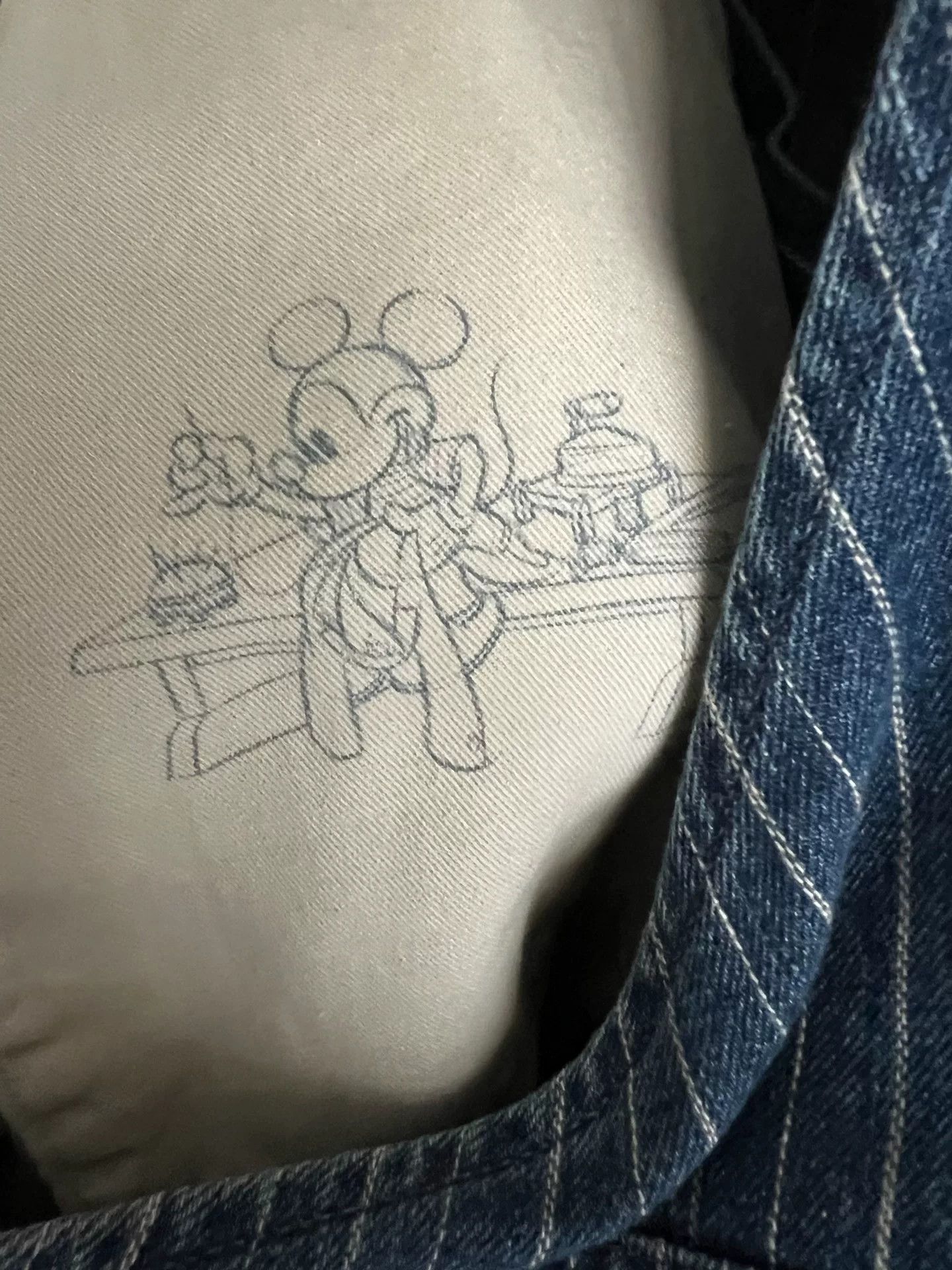 Porter Classic disney collaboration blue denim overalls Size 30" / US 8 / IT 44 - 9 Thumbnail