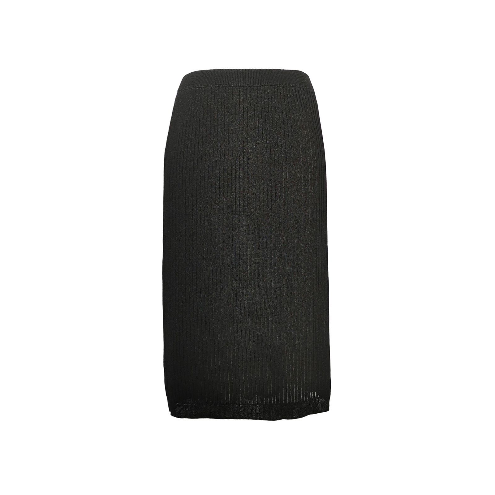 Gucci Gucci Silk Blend Solid Ribbed Midi Skirt M Size 24" / US 00 / IT 34 - 2 Thumbnail
